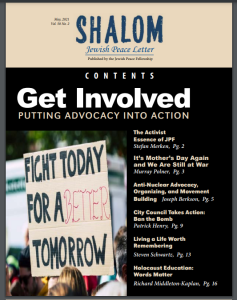 Front cover of Shalom (JPF Newsletter), May 2021